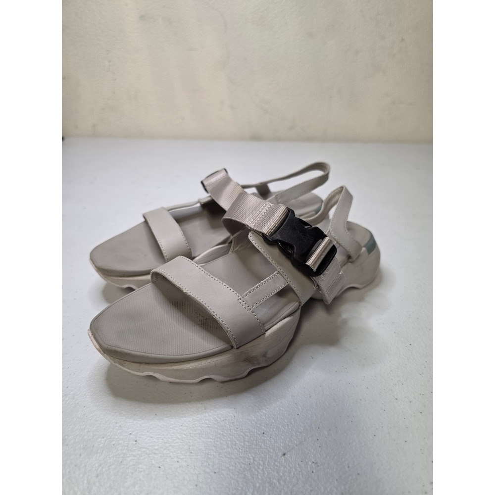 Sorel Kinetic Impact Slingback Sandals Grey Buckle Platform Womens 8.5